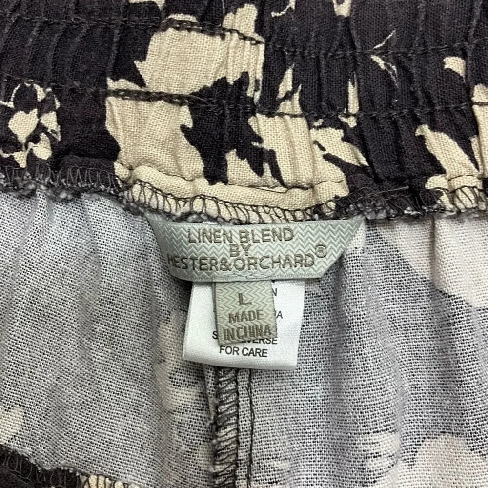 HESTER & ORCHARD Linen Blend Wide Leg Crop Pants - Picture 4 of 5